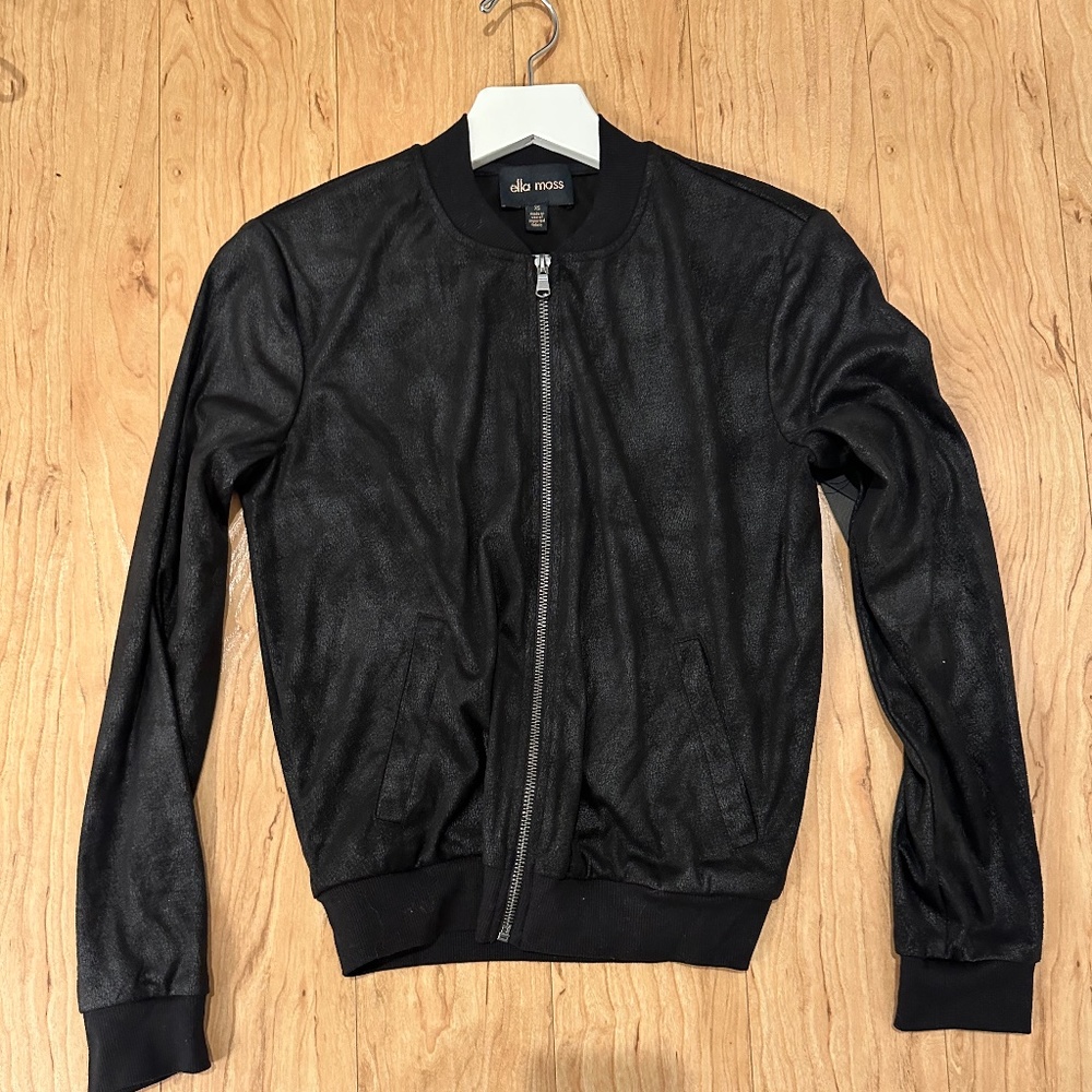 ELLA MOSS Solid Polyester Black Jacket - Brand new with Tags!